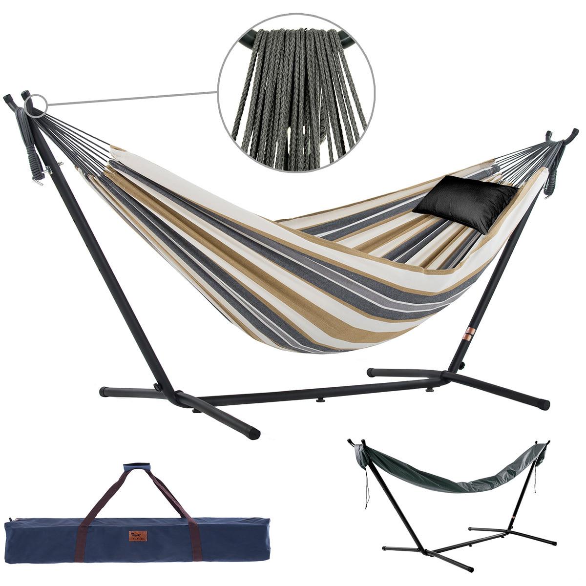 Vivere 2.7m Cotton Hammock Bundle Tropic