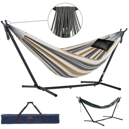 Vivere 2.7m Cotton Hammock Bundle Tropic