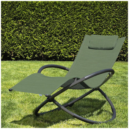 Vivere Single Orbital Lounger Olive Grove