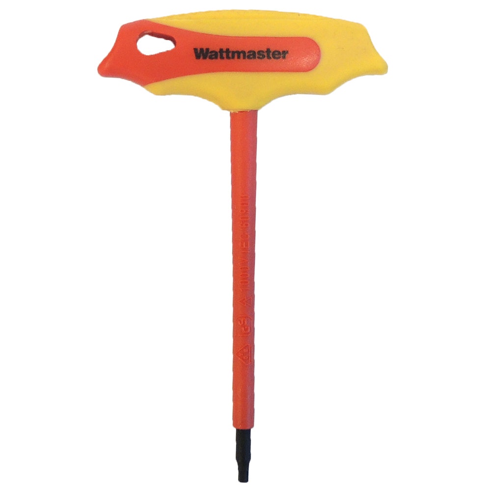 WATTMASTER 2.5mm VDE T-Handle Hex Key Set WATTHEXKEY2.5