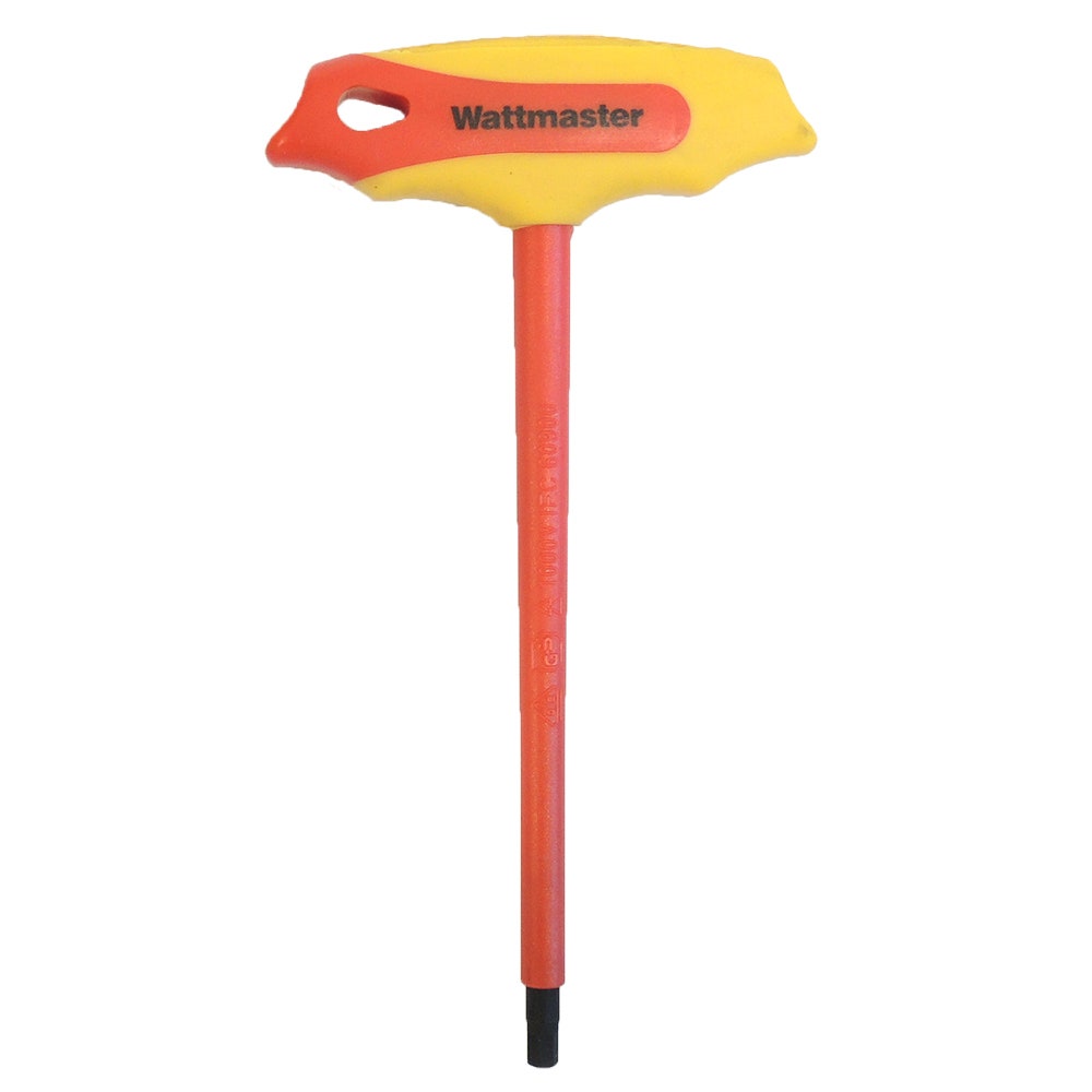 WATTMASTER 5mm VDE T-Handle Hex Key Set WATTHEXKEY5.0