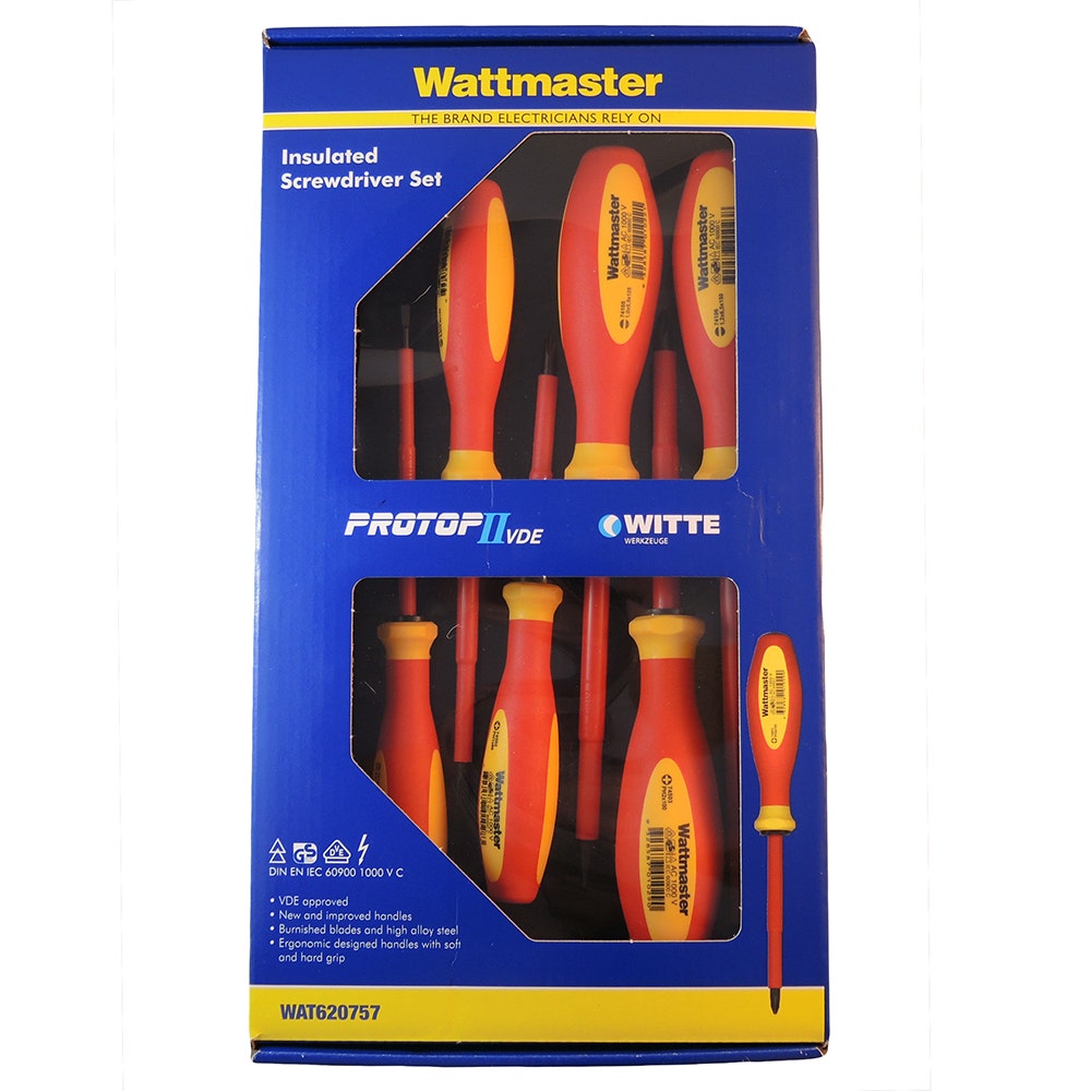 WATTMASTER Insulated Screwdriver Set - 6 Piece WAT620757