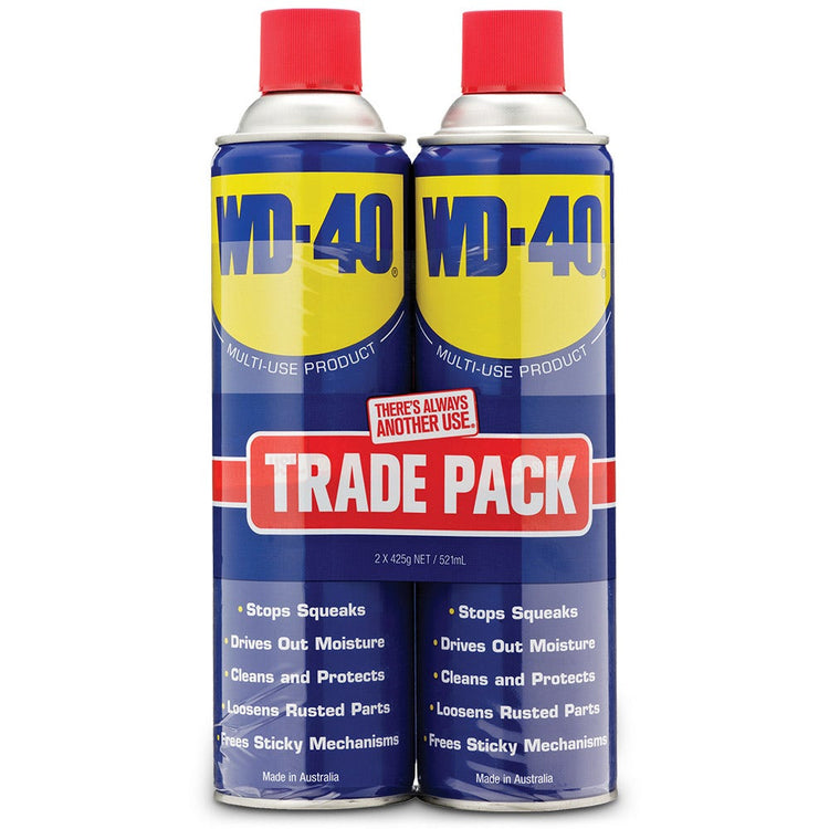 WD40 425g 2 Pack Multi Purpose Lubricant Aerosol Can 61664