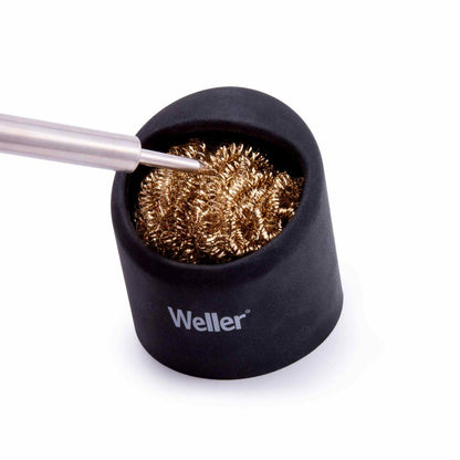 WELLER Soldering Brass Sponge Tip Cleaner w Silicone Holder WLACCBSH-02