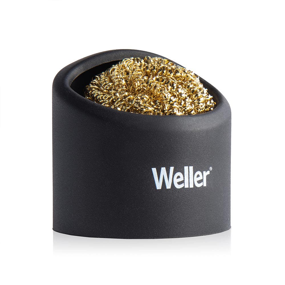WELLER Soldering Brass Sponge Tip Cleaner w Silicone Holder WLACCBSH-02