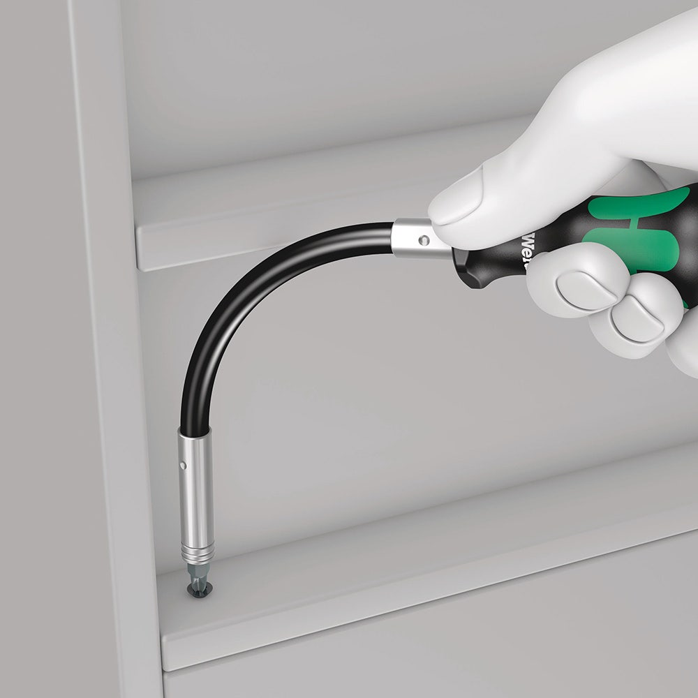 WERA 393 S 1 4 Bitholding Screwdriver Extra Slim w Flexible Shaft WER028161