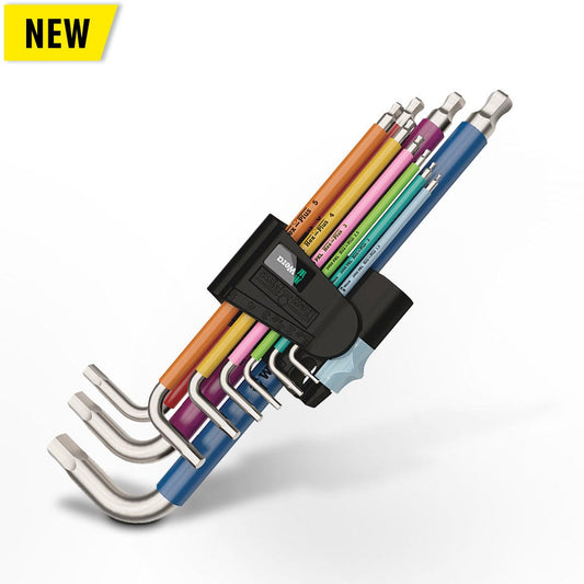 WERA 3950 9 Hex-Plus Multicolour Stainless 1 L-Key Set, Metric, Stainless - 9 Piece WER022669