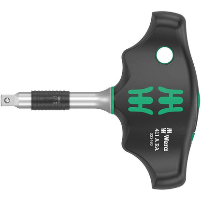 WERA 411 A RA T-Handle Adapter Screwdriver w Ratchet Function 1 4 WER023460