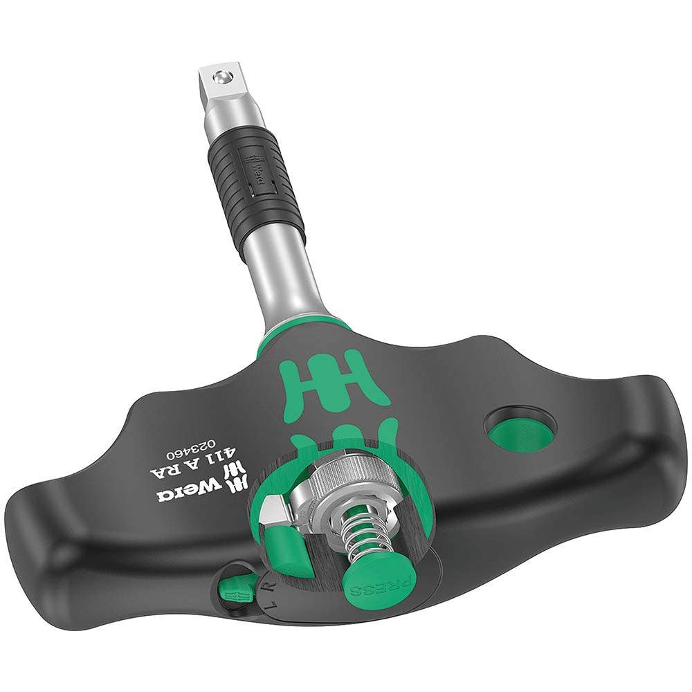 WERA 411 A RA T-Handle Adapter Screwdriver w Ratchet Function 1 4 WER023460