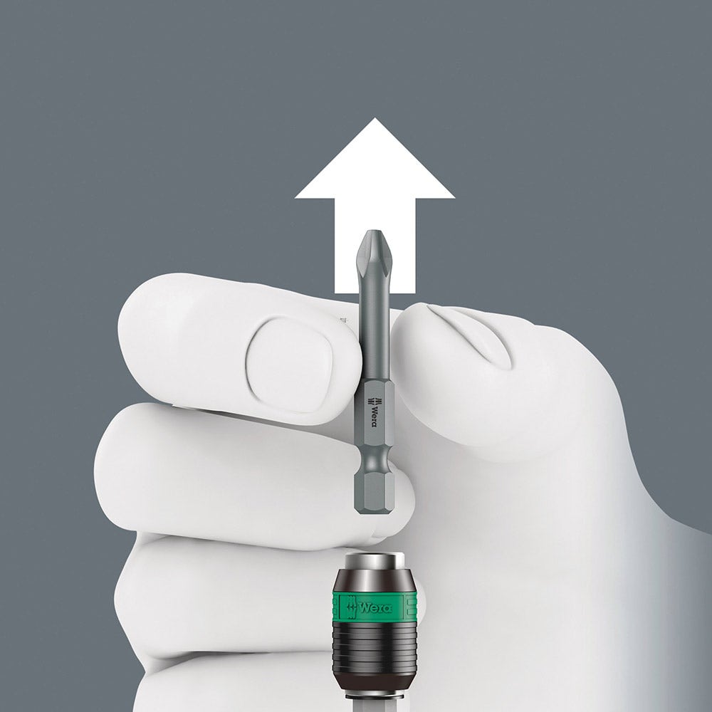 WERA 416 RA T-Handle Bitholding Screwdriver w Ratchet Function And Rapidaptor Quick-Release Chuck WER023461