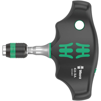 WERA 416 RA T-Handle Bitholding Screwdriver w Ratchet Function And Rapidaptor Quick-Release Chuck WER023461