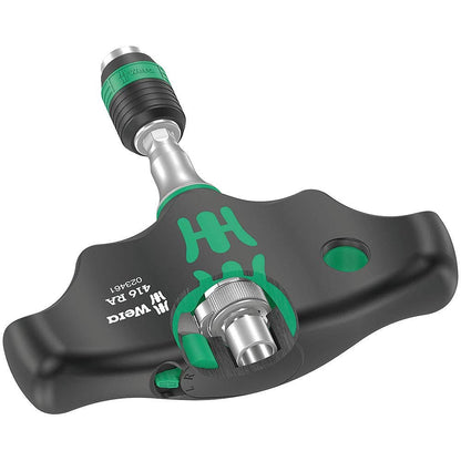 WERA 416 RA T-Handle Bitholding Screwdriver w Ratchet Function And Rapidaptor Quick-Release Chuck WER023461