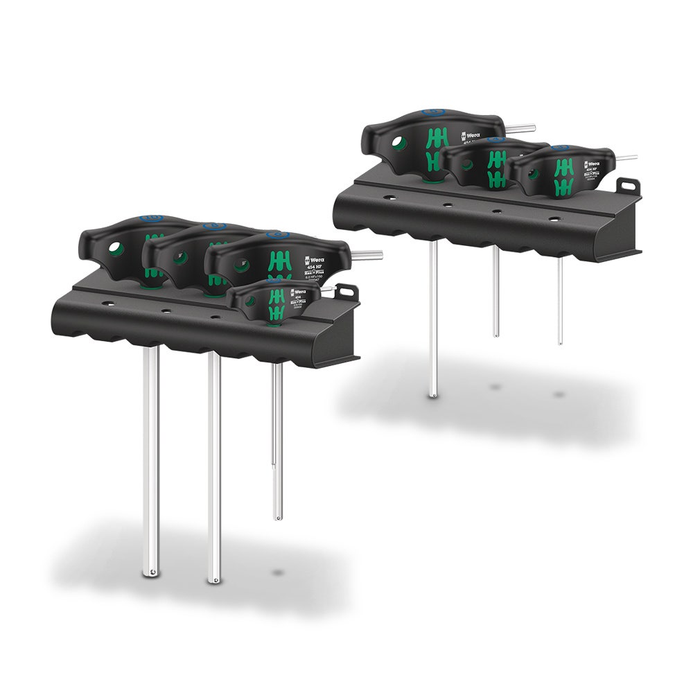 WERA 454 7 HF Set 1 Screwdriver Set T-Handle Screwdrivers Hex-Plus w Holding Function - 7 Piece WER023450