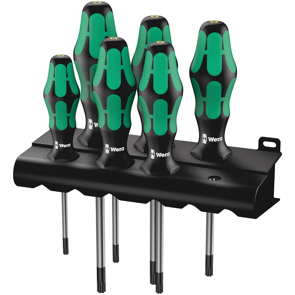WERA 6 Piece Screwdriver Set w Rack WER138250