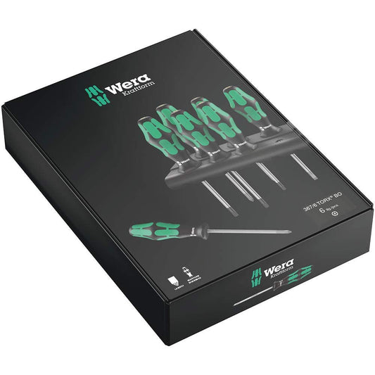 WERA 6 Piece Screwdriver Set w Rack WER138250