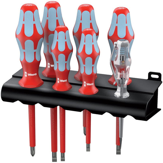 WERA Kraftform 7 Piece Stainless Steel VDE Screwdriver Set with Lasertip – WER022728