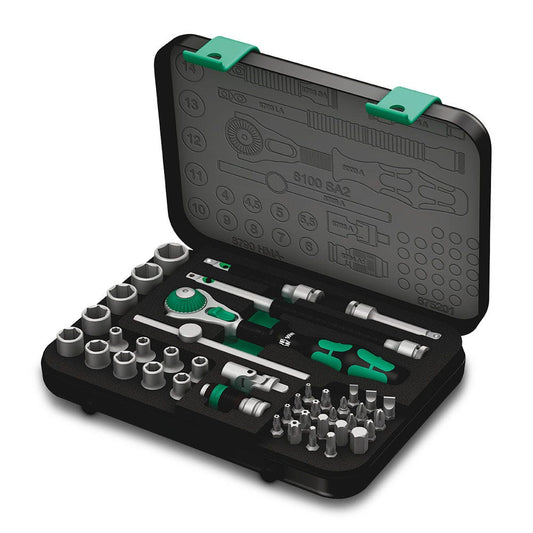 WERA 8100 SA 2 Zyklop Speed Ratchet Set 1 4 Drive Metric - 42 Piece WER003533