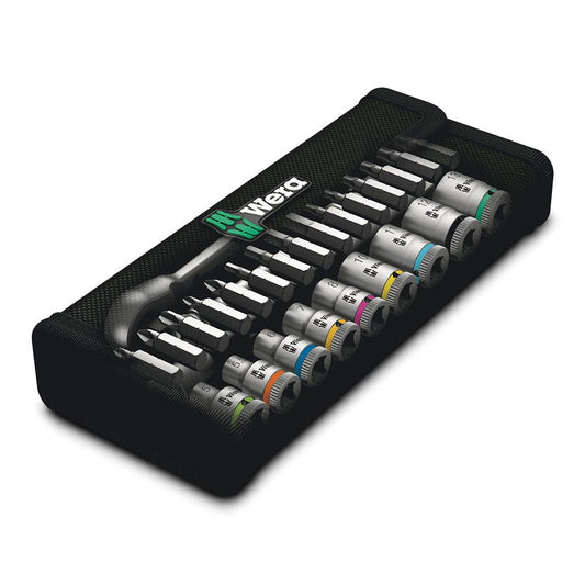WERA 8100 SA 8 Zyklop Metal Ratchet Set w Switch Lever 1 4 Drive Metric - 28 Piece WER004018