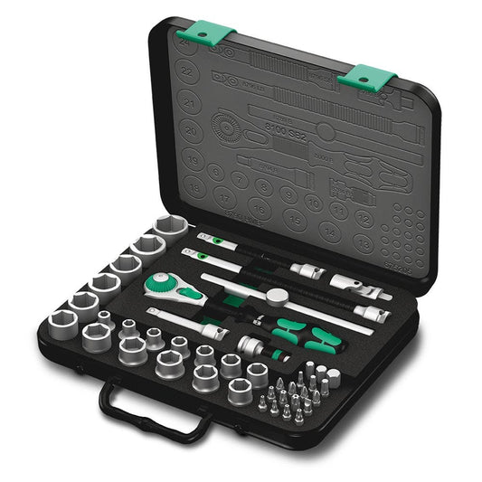WERA 8100 SB 2 Zyklop Speed Ratchet Set 3 8 Drive Metric - 43 Piece WER003594