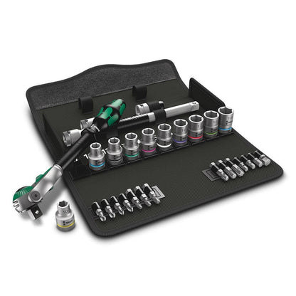 WERA 8100 SC 6 Zyklop Speed Ratchet Set 10-19mm 1 2 Drive Metric - 28 Piece WER004076