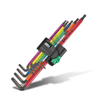 WERA 967 9 TX XL Multicolour 1 Multicolour L-Key Set For TORX Screws, Long - 9 Piece WER024480