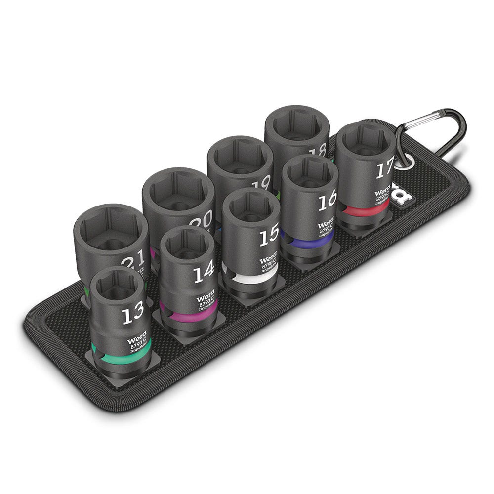 WERA Belt C Impaktor 1 Socket Set 1 2 Drive - 10 Piece WER004580