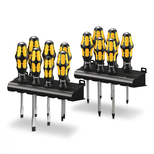 WERA Big Pack 900 Screwdriver Set Kraftform w Chiseldriver and Rack - 13 Piece WER133285