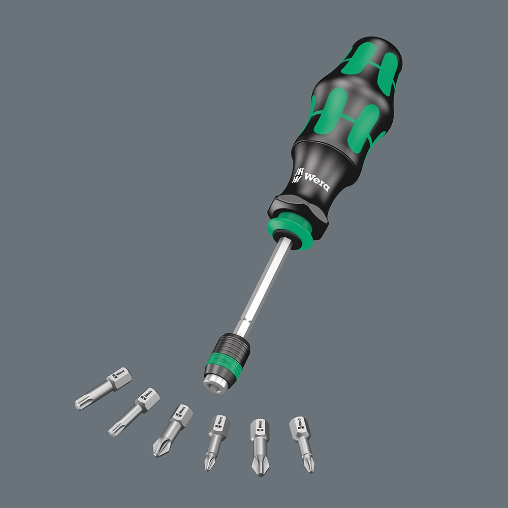 WERA Kraftform Kompakt 25 w Pouch and Rapidator, 7 Piece WER051024