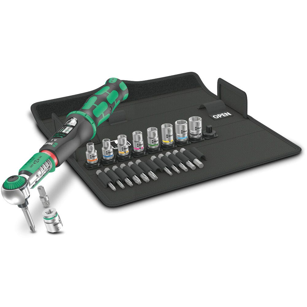 WERA Safe-Torque A 2 Set 1 1 4 Hexagonal 2-12 Nm - 23 Piece WER075832