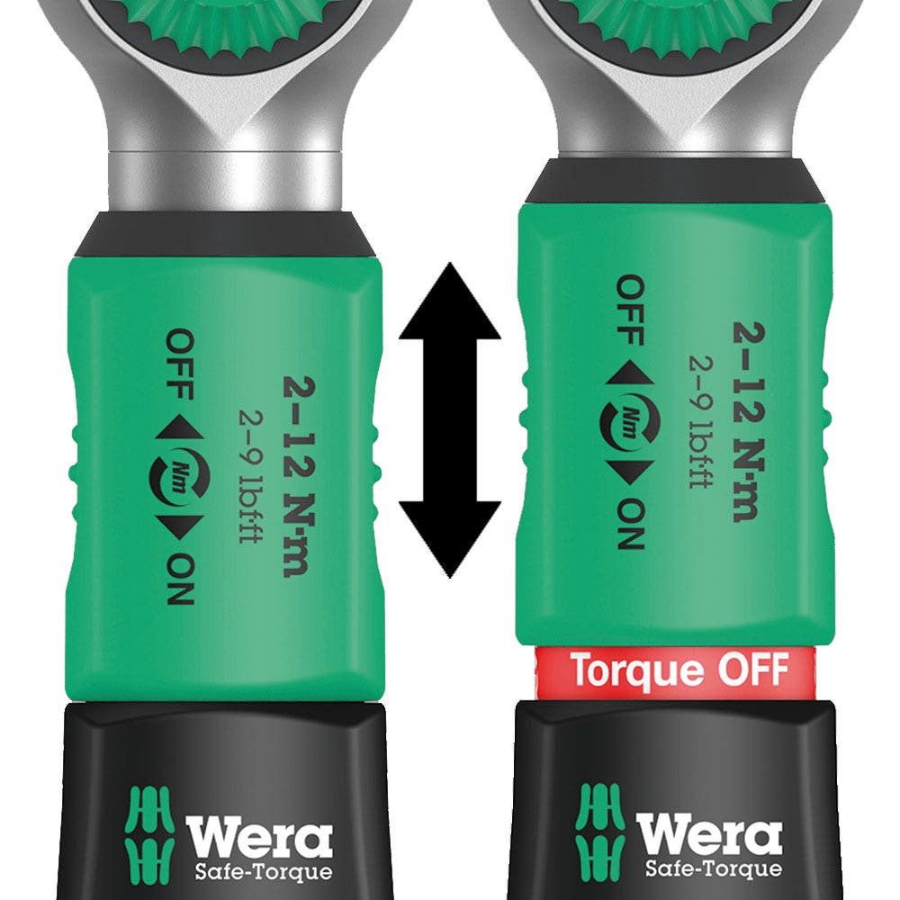 WERA Safe-Torque A 2 Torque Wrench w 1 4 Hexagon Drive 2-12 Nm WER075801