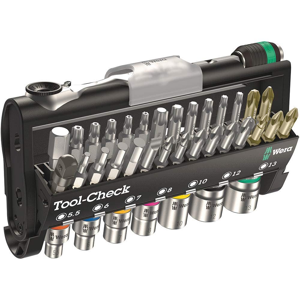 WERA Tool Check 1 38 Piece SB Bit Ratchet Set w Sockets WER073220