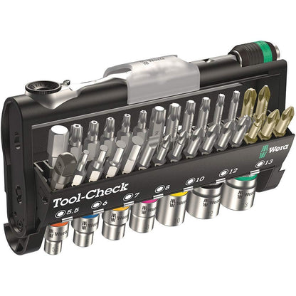 WERA Tool Check 1 38 Piece SB Bit Ratchet Set w Sockets WER073220