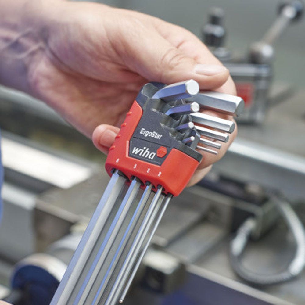WIHA EGROSTAR 9 Piece Ballpoint Magicring Metric Hex Key Set 43851