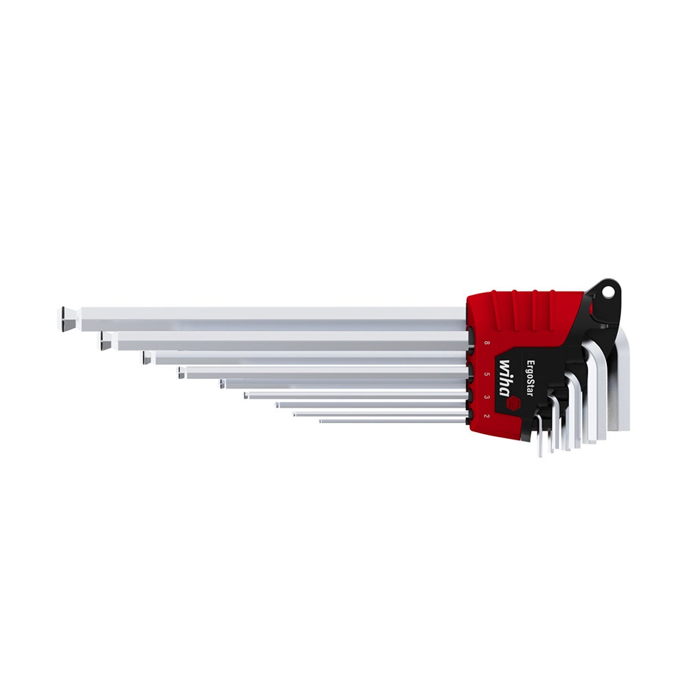 WIHA EGROSTAR 9 Piece Ballpoint Magicring Metric Hex Key Set 43851