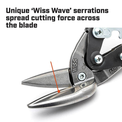 WISS 249mm 9-4 5 Offset Straight Aviation Snips M8OS