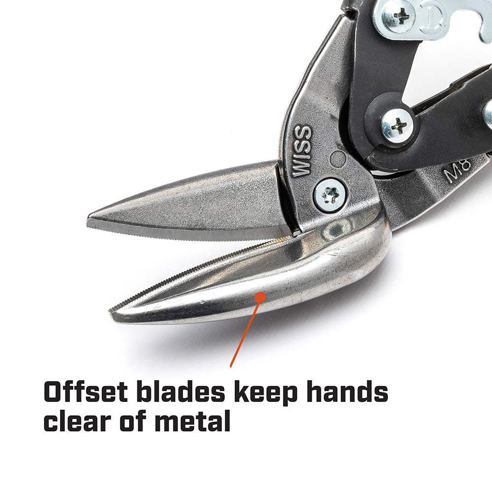 WISS 249mm 9-4 5 Offset Straight Aviation Snips M8OS