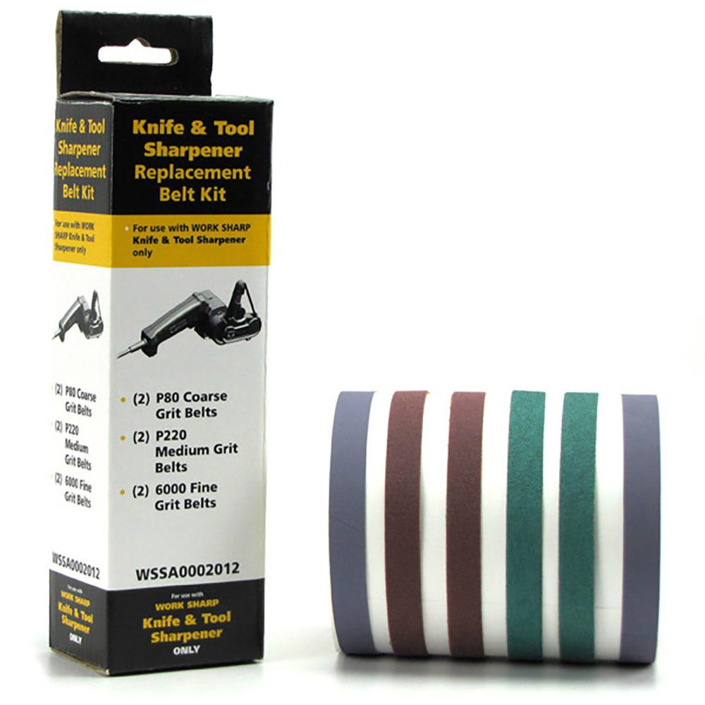 WORK SHARP P80, P220 and 6000 Grit Replacement Belt Pack Suits WSKTS-2 - 6 Piece WSSA0002012