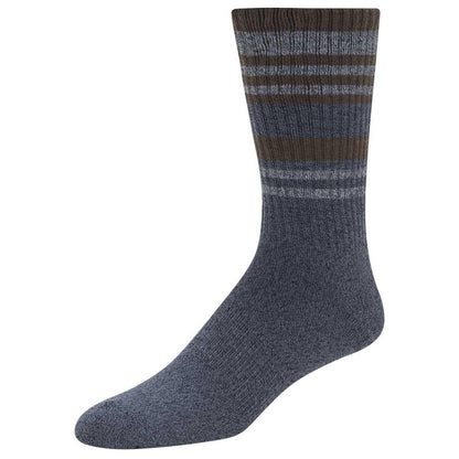 Weatherproof Men's Vintage Coolmax Crew Socks 6 Pack Blue And Brown