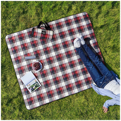Weatherproof Vintage Outdoor Blanket 152 x 182cm Black Ombre