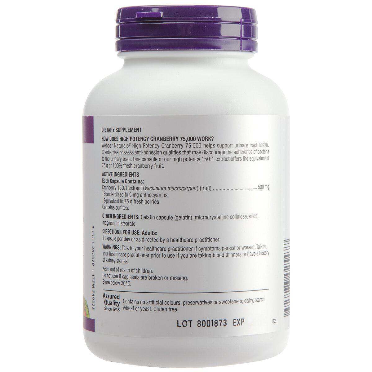 Webber Naturals Cranberry Extract 500mg 120 Capsule