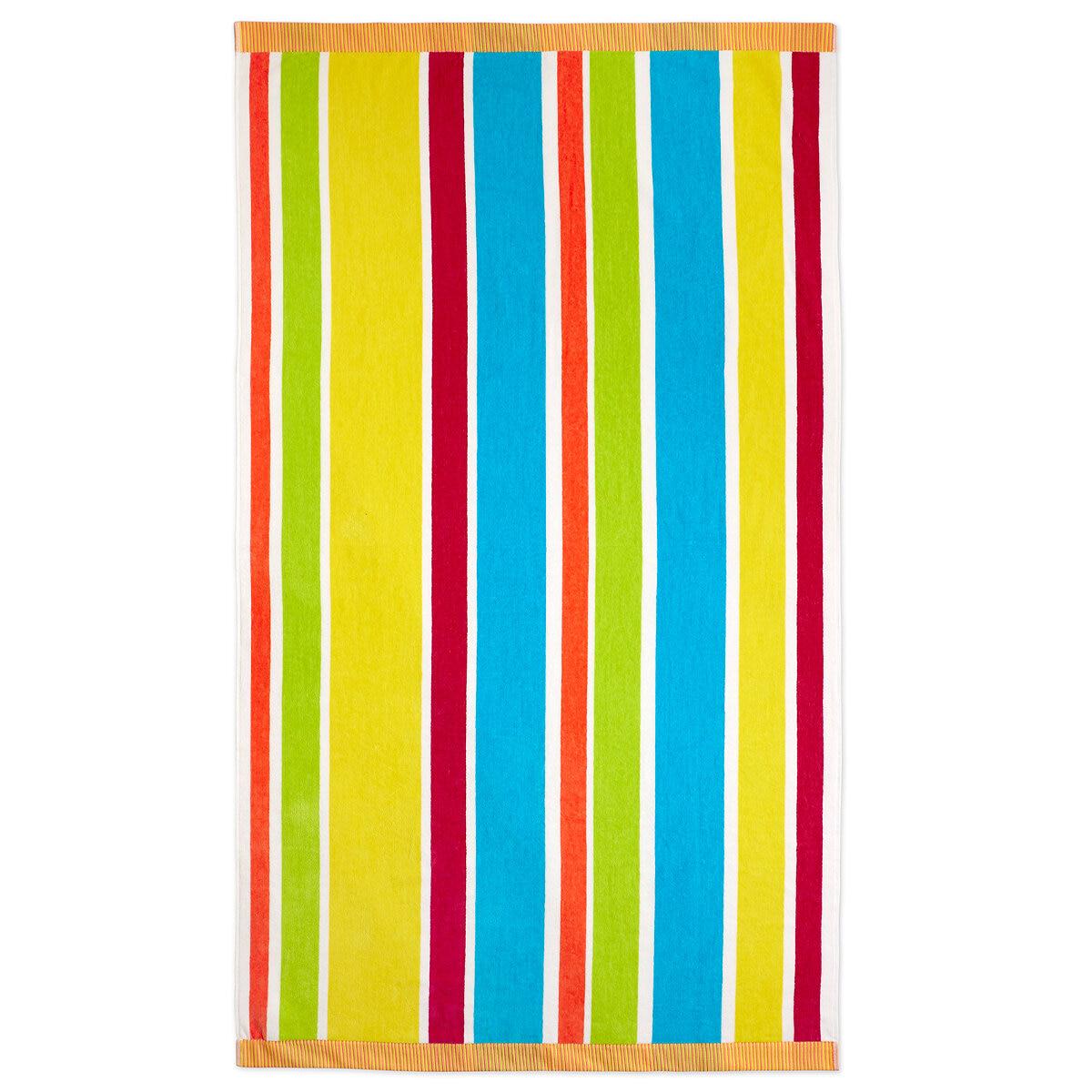 Welspun Oversized Beach Towel 102 x 183cm Neon Stripe