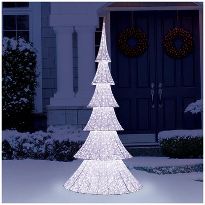 White Glitter Tree With 1000 LED lights 2.34M