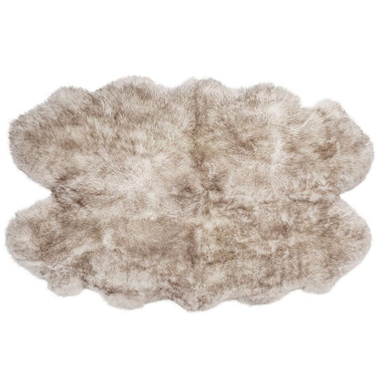 Windward Sheepskin Quad Rug Brown Tip