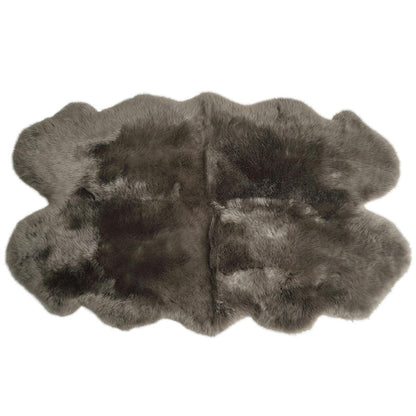 Windward Sheepskin Quad Rug Brown Tip