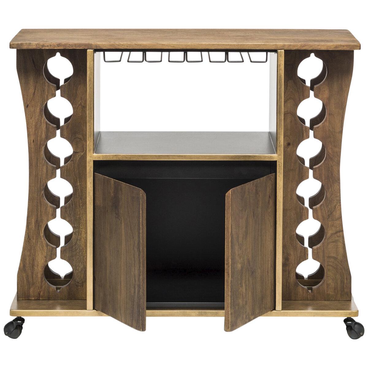 Wine Stash Contemporary Timber Bar Cart