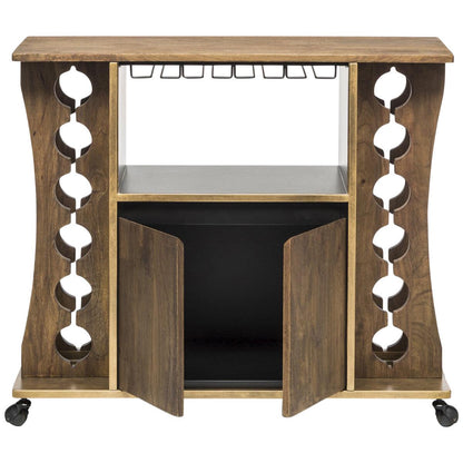 Wine Stash Contemporary Timber Bar Cart