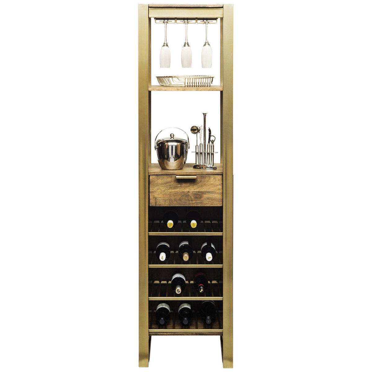Wine Stash Timber Bar Cart Tower
