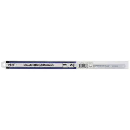 WoLF 300mm Hacksaw Blades 18T 5 Pack WHS018