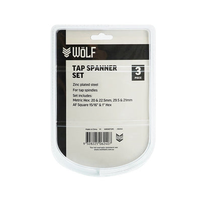 WoLF 3 Piece Tap Spanner Set WBSSET3PC