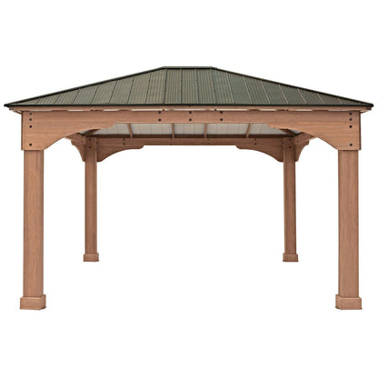 Yardistry 4.3 x 3.7M Grand Gazebo With Aluminium Roof